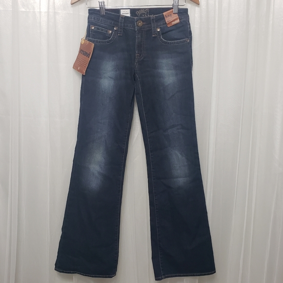 Mavi Jeans NWT Sz 27 Kay Flare Dark Wash - Picture 2 of 16